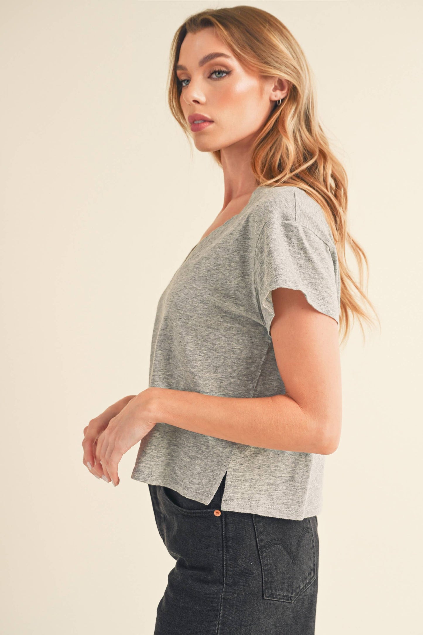 8281DK Til V-Neck Baby Top