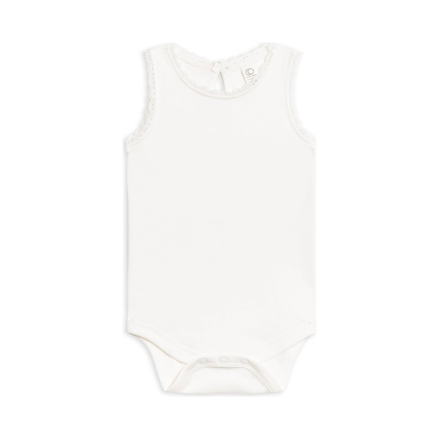 Organic Baby Luna Lace Bodysuit - Coconut