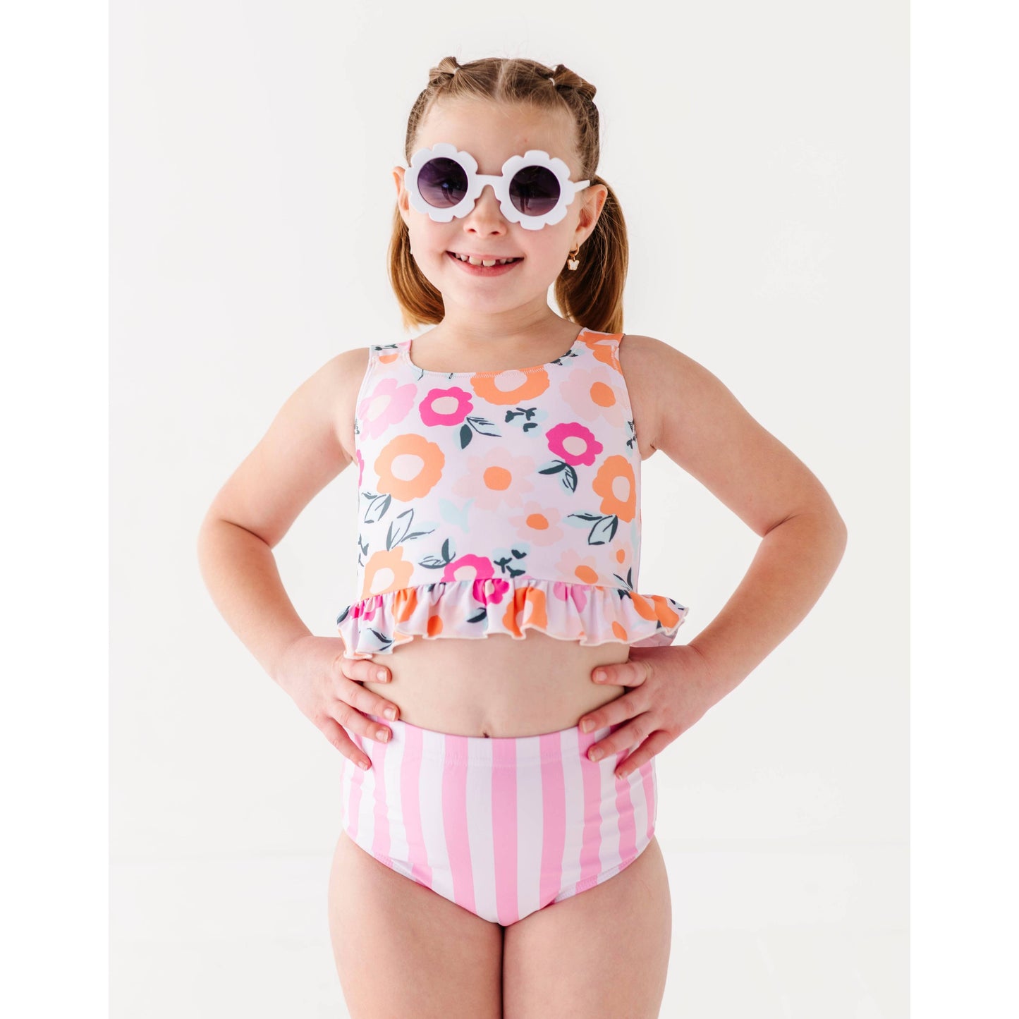 Poppy + Stripes: Ruffle TWO-PIECE Tankini