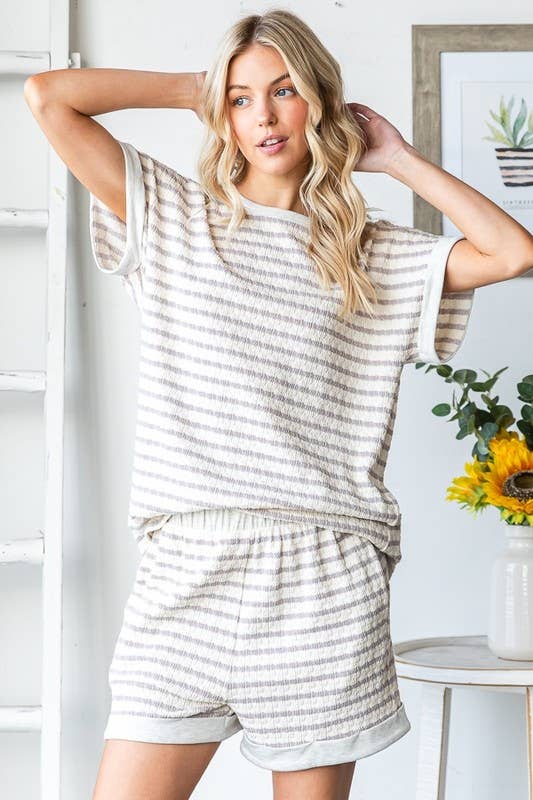 Stripe Casual Shorts