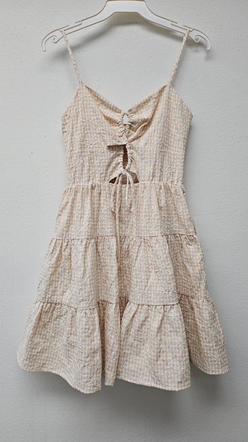 Embroidered Garden Cut-Out Mini Dress
