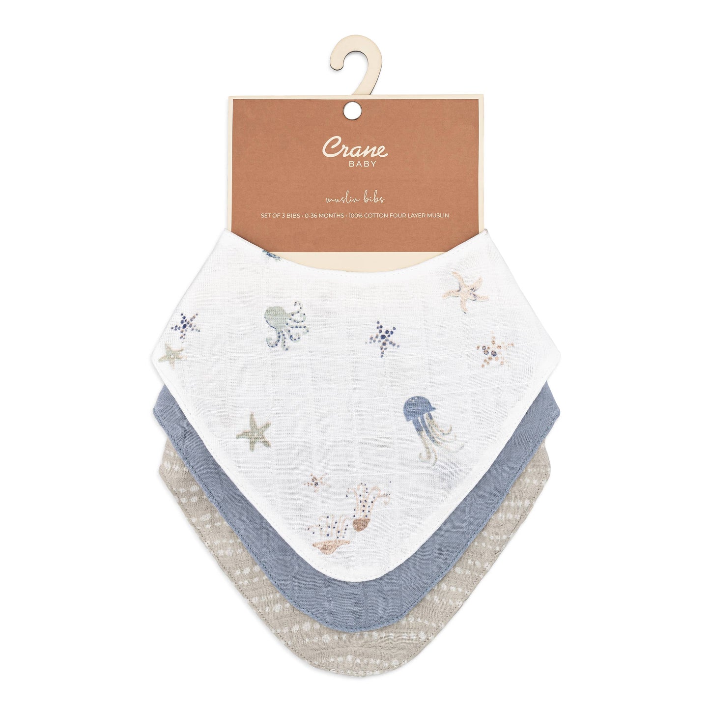 Cove 3-pc. Muslin Bib Set