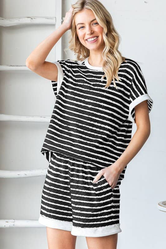 Stripe Casual Shorts
