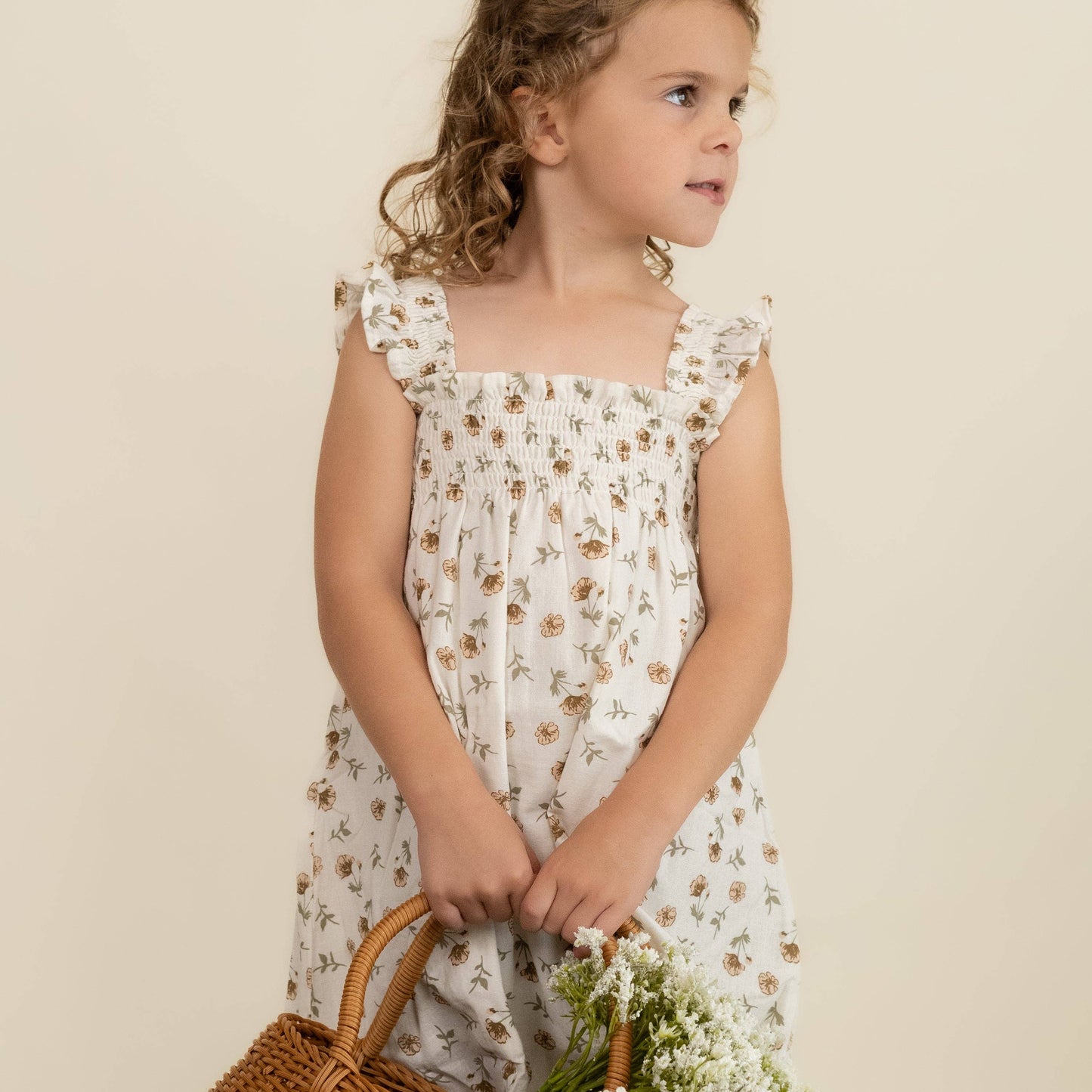 Organic Smocked Sundress - Fleur