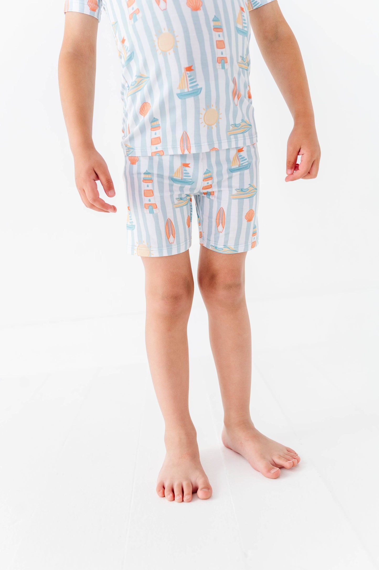 Boardwalk Buddies Blue Shorts Pajamas