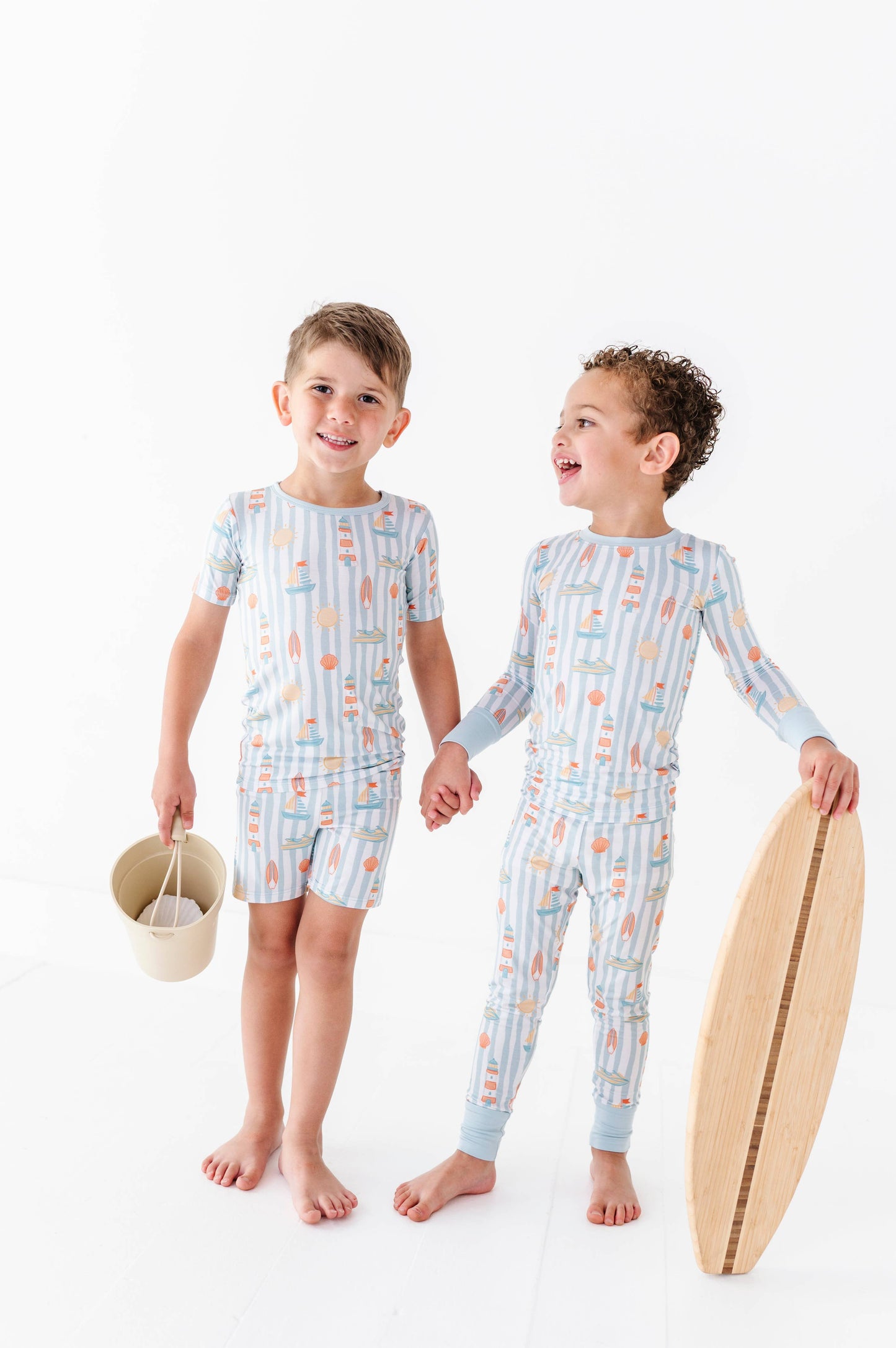 Boardwalk Buddies Blue Shorts Pajamas