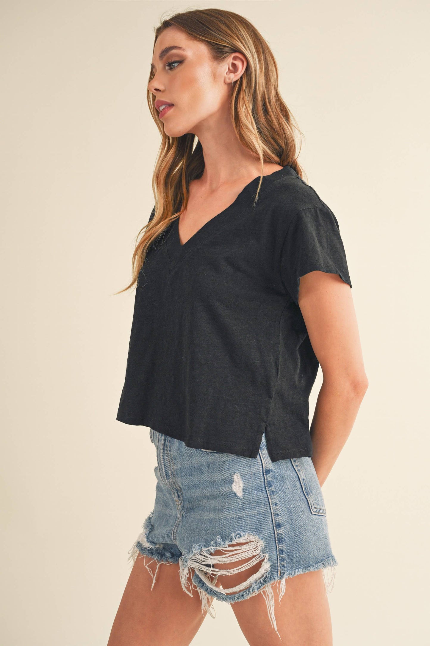 8281DK Til V-Neck Baby Top