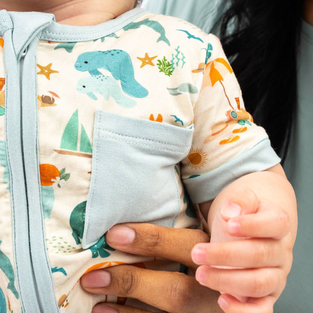 Explore Florida Souvenir Bamboo Baby Shortie Romper Jumpsuit