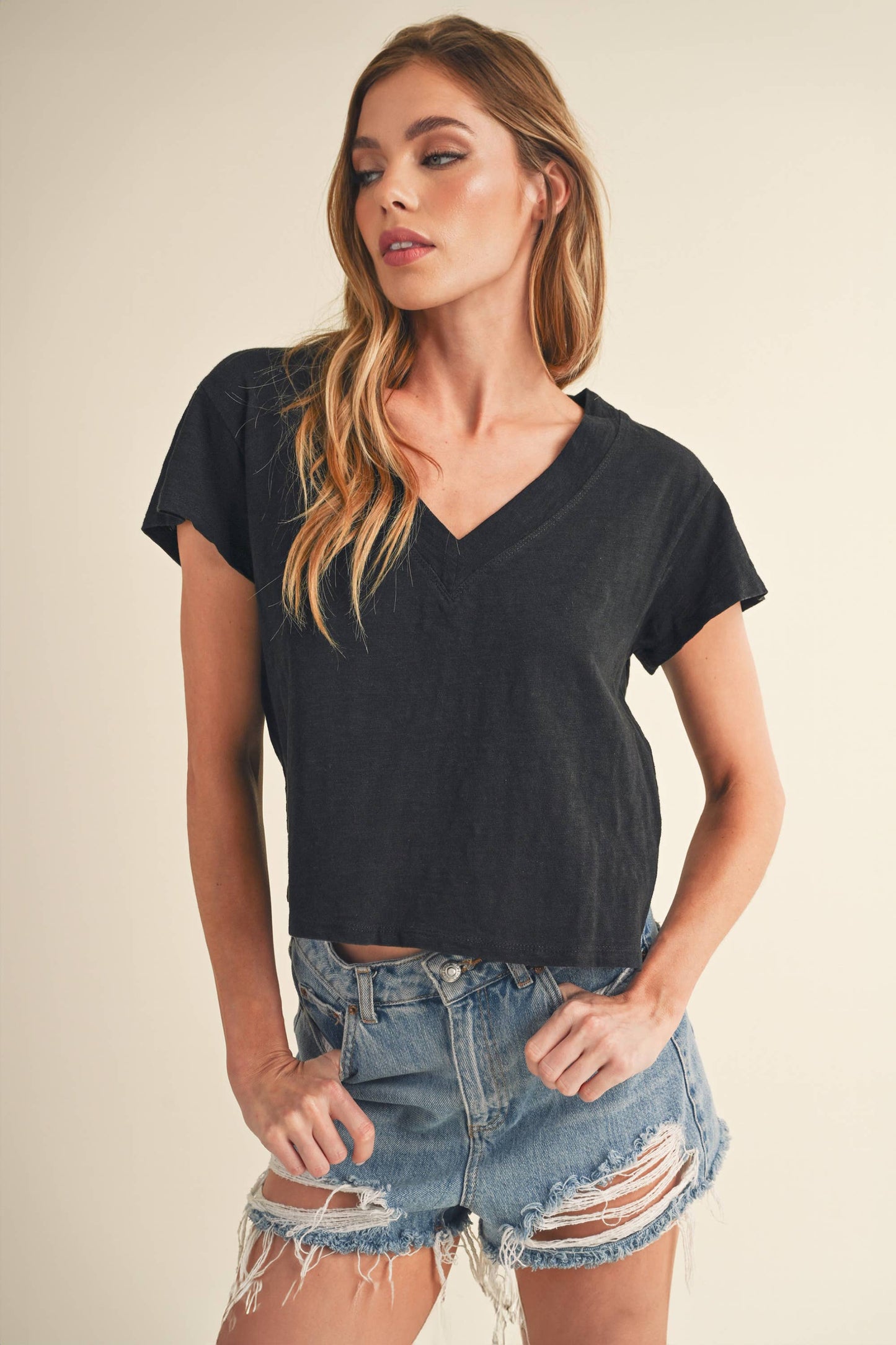8281DK Til V-Neck Baby Top