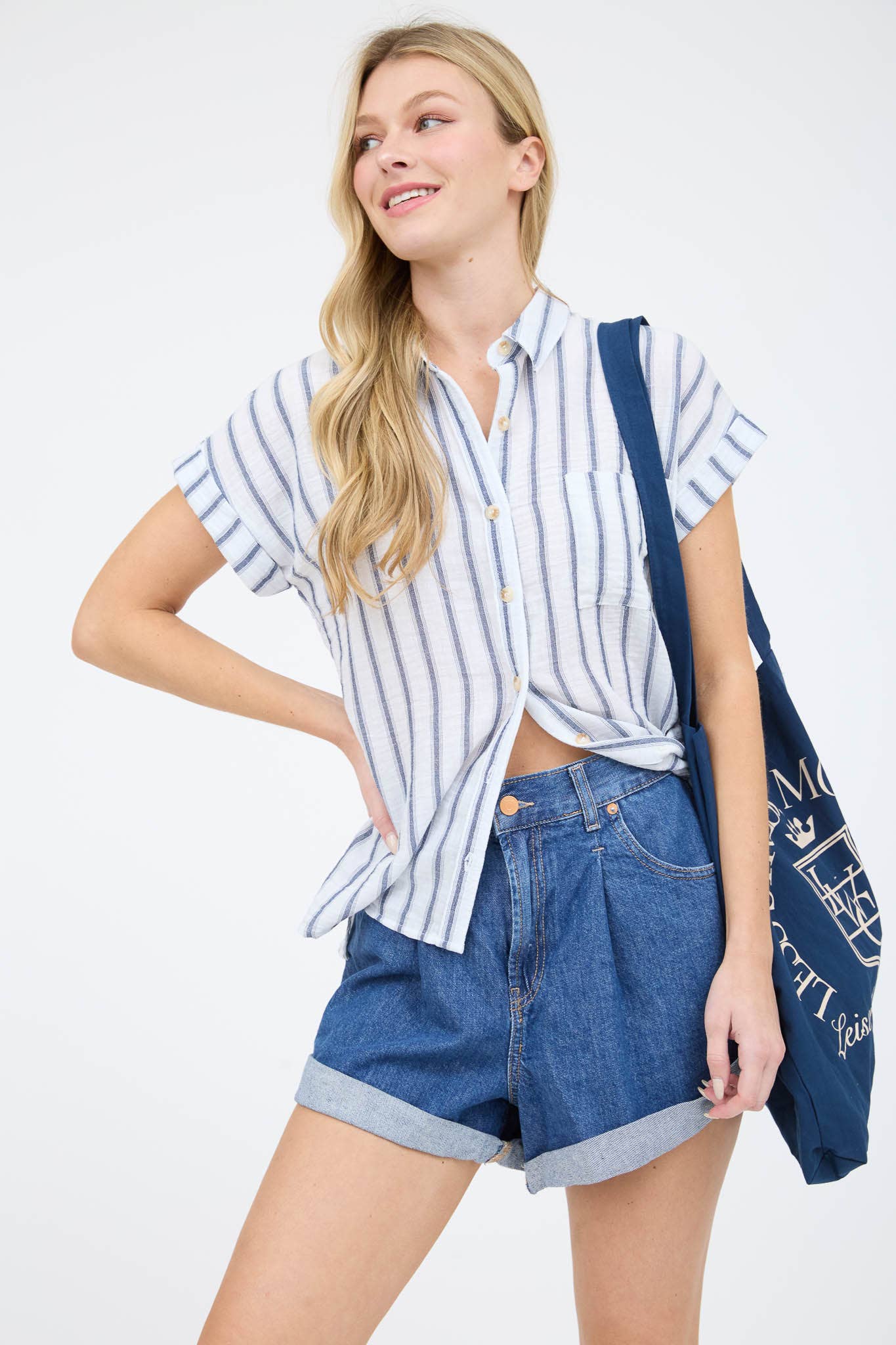 Stripe Collar Shirt