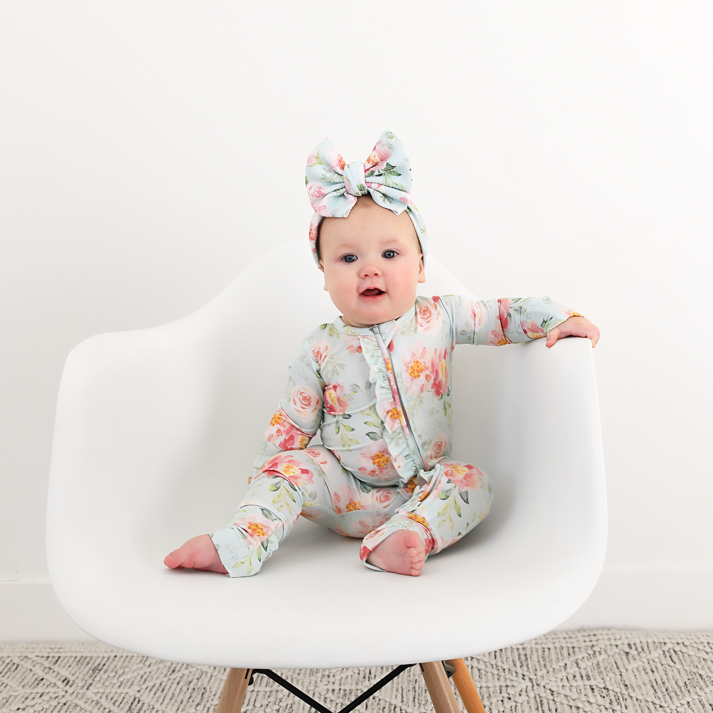 Mae Floral Ruffle Zip
