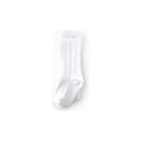 White Cable Knit Tights